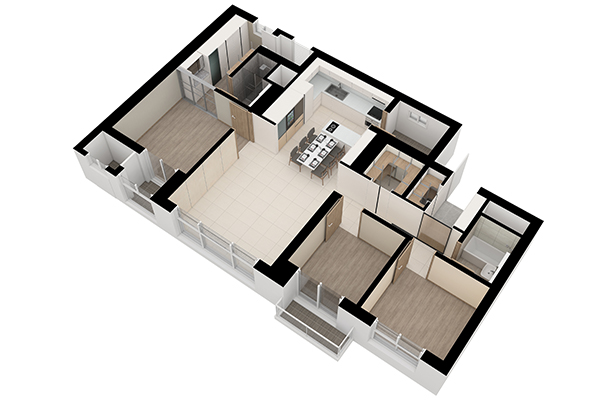84㎡ A 타입 3D 평면